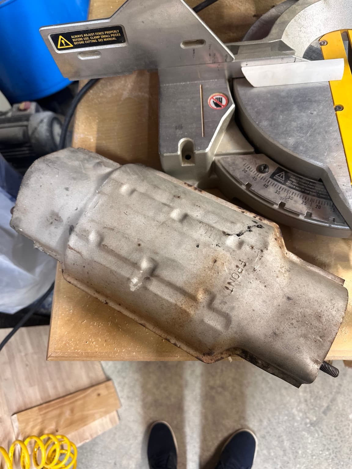 Catalytic converter removed from the Miata