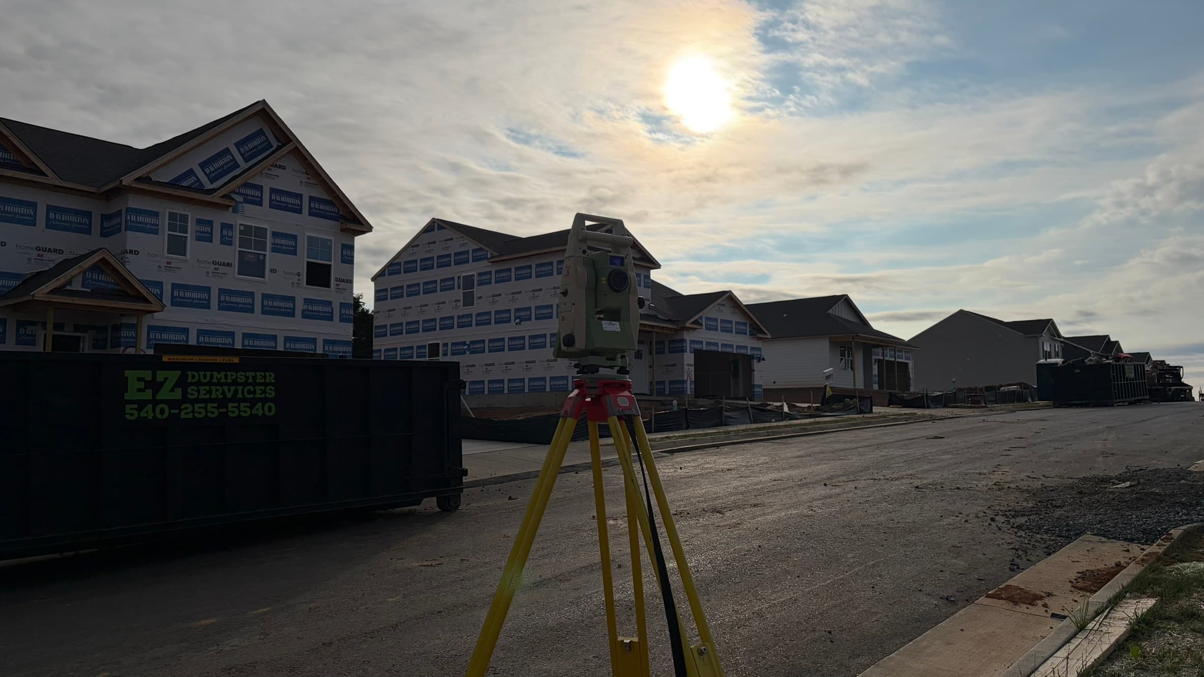 Active construction site documented during field surveying