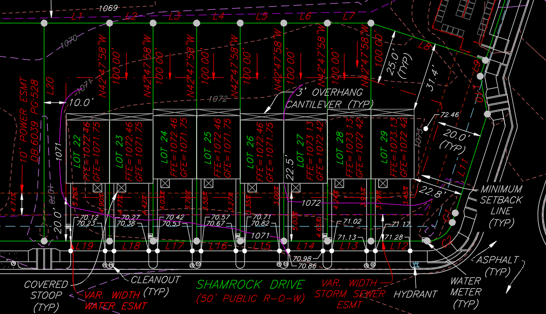 Townhome Site Layout project preview